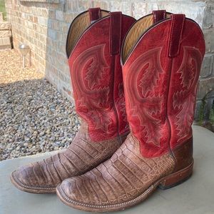 Crocodile Red Anderson Bean Men’s Boots